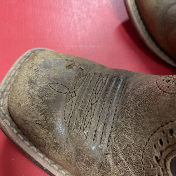 Ariat Cowboy Boots Toddler Size 8 Leather Blue - Picture 8 of 8